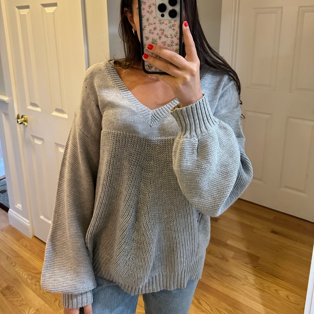 Gray Knitted Sweater